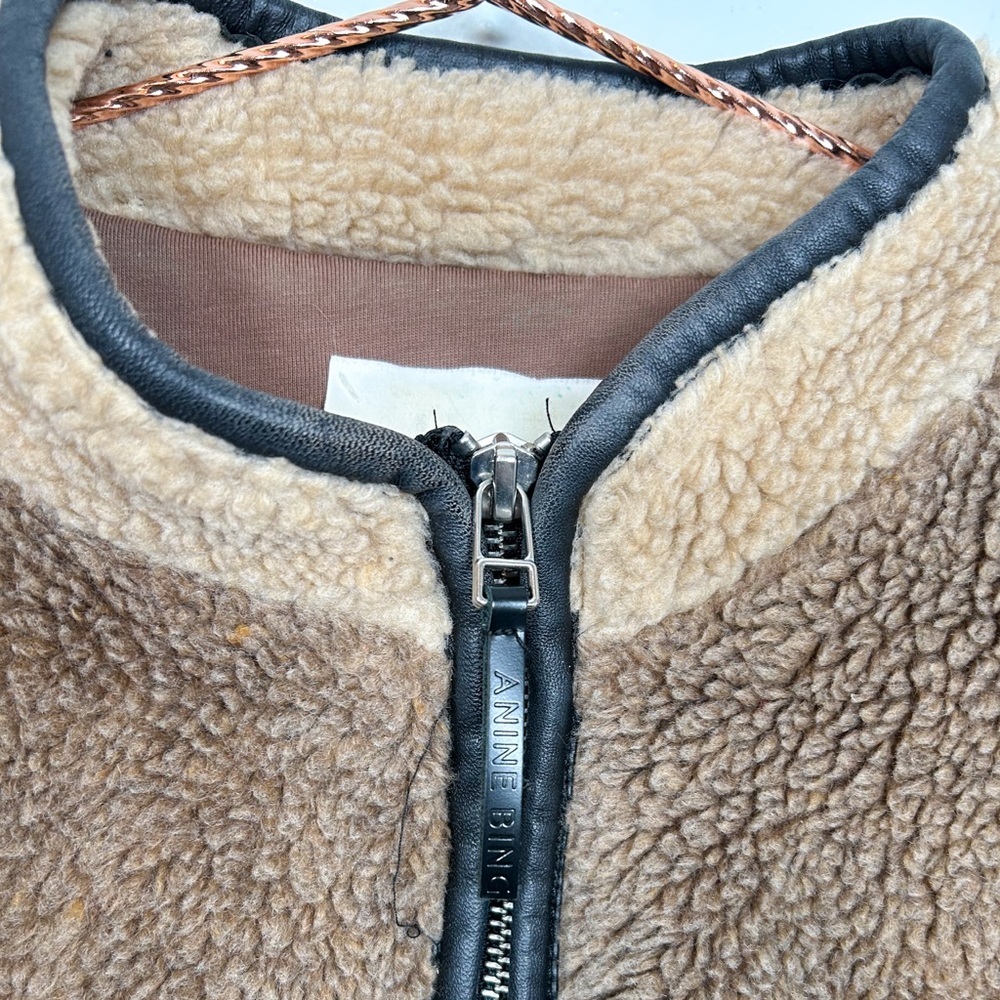 Anine Bing Royce Half Zip Teddy Pullover - Picture 5 of 9